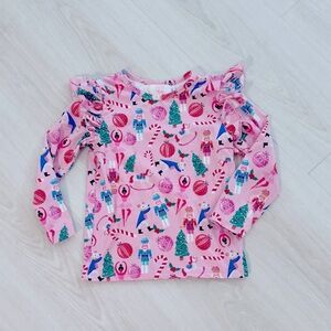 Festive Pink Long Sleeve Top